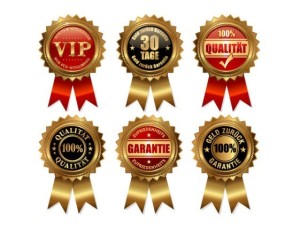 Set Of Vector Awards with Golden Ribbons