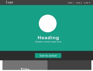 Extremely Simple Flat Web Template PSD