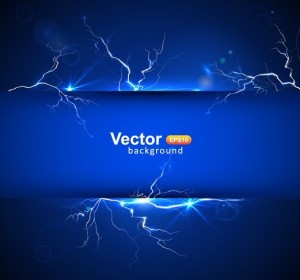 Fashion Blue Lightening Background Vector