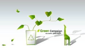 Green ECO World Campaign Green Recycle Vector Illustration