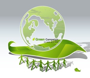 Green ECO World Campaign Green Earth Vector