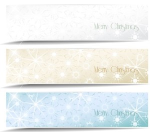 Set Of Vector Snowflake and Sunlight Banners 02