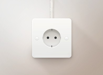 White Socket PSD Mockup