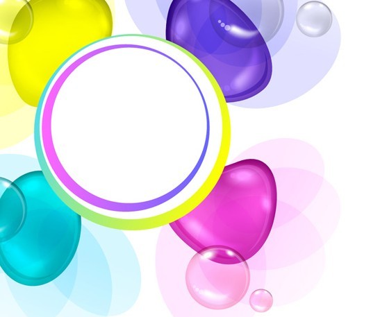 Colored Abstract Water Drops Background Vector 01