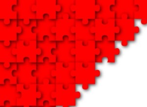 Red Puzzles Background Vector 01