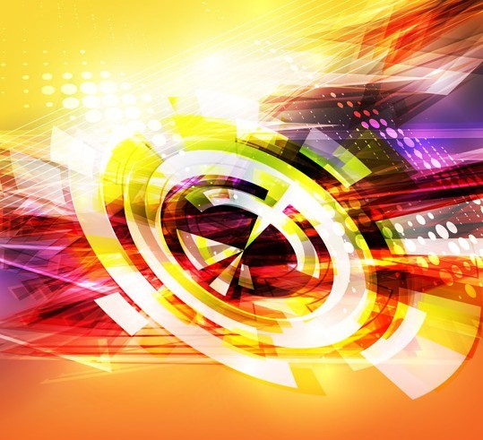 Retro Abstract Technology Background Vector 03