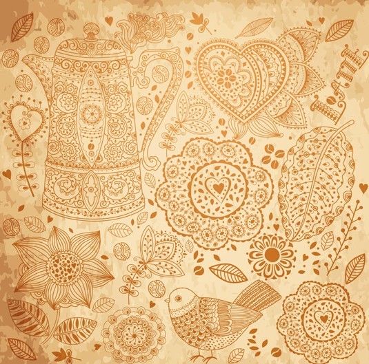 Vector Vintage Menu Cover For Cafe 02