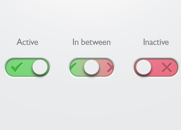 Colored Toggle Slider PSD