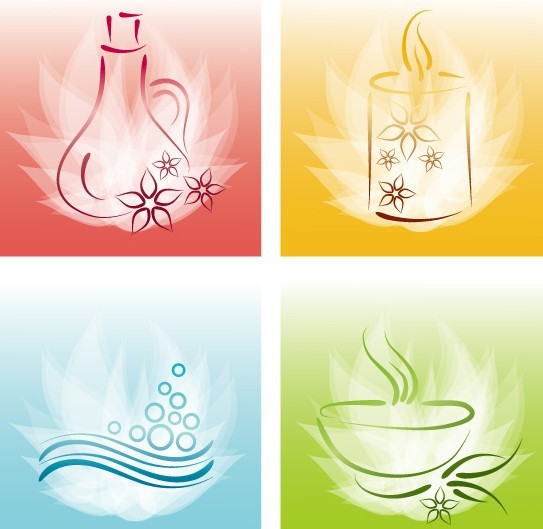 Colored Vector SPA Design Elements 01