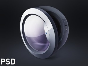 Glossy Washing Machine Icon PSD