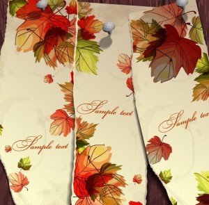 Hand Painted Autumn Maple Leaves Background Vector 04