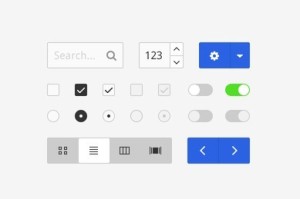Minimal Web UI Elements PSD