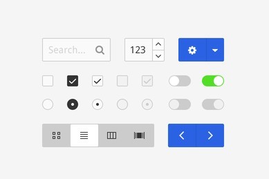Minimal Web UI Elements PSD