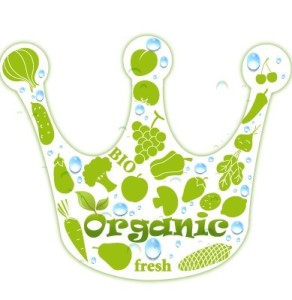 BIO Organic Concept Green Crown Vector