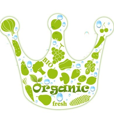 BIO Organic Concept Green Crown Vector