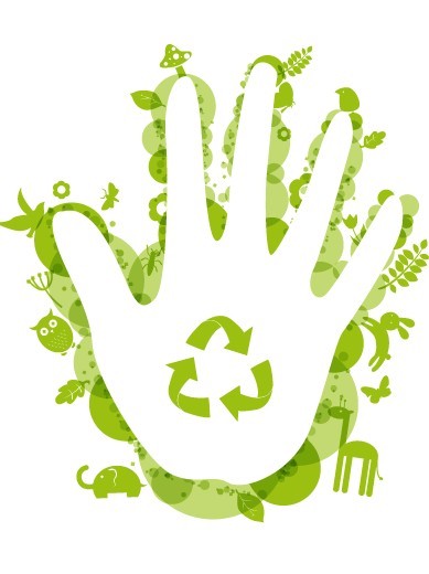 ECO Concept Green Handprint Vector