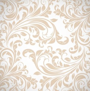 Light Brown Floral Swirls Pattern Vector