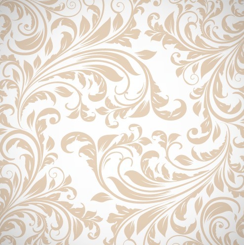 Free Light Brown Floral Swirls Pattern Vector - TitanUI