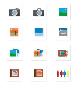 Simple Flat Icons Set Vector