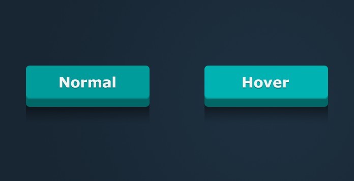 Flat Web Button Template PSD