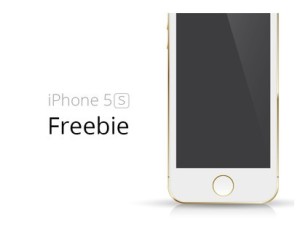 Gold iPhone 5S Template Vector