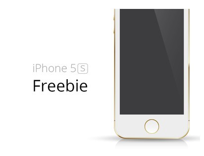 Gold iPhone 5S Template Vector
