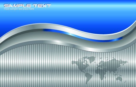 Metallic Earth and World Map Background Vector 03
