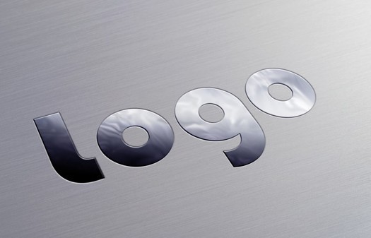 Metallic Logo MockUp PSD
