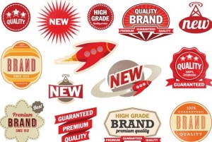 Set Of Vector Simple Promotion Label Stickers 01