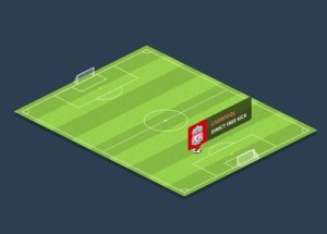 Simple Football Pitch PSD