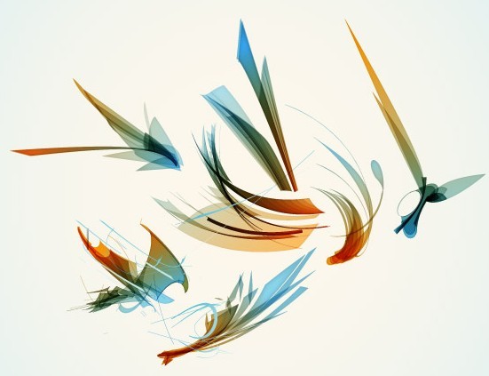 Vector Colorful Abstract Artefact Shapes