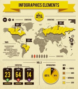 Yellow and Dark Infographic Design Elements Vector