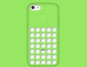 iPhone 5C Green Case PSD Mockup