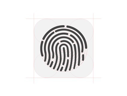 iPhone 5S Touch ID Icon Construction PSD