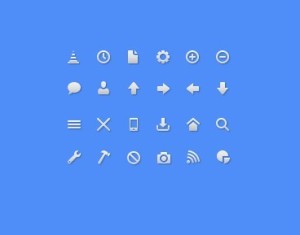 24 Minimal Grey Web Icon Set PSD