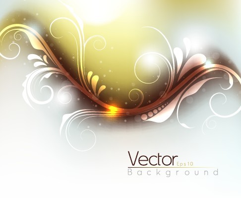 Shining Flourish Floral Background Vector 04