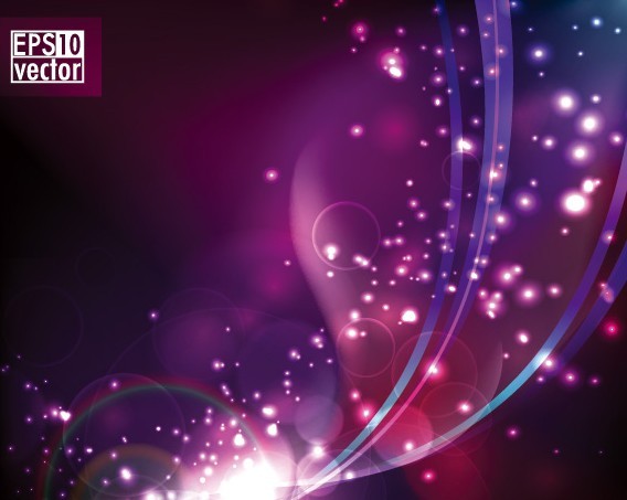 Sparkling Abstract Lights and Halos Background Vector 01