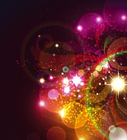 Sparkling Abstract Lights and Halos Background Vector 04