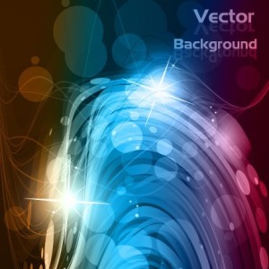 Sparkling Abstract Waves and Halos Background Vector 03