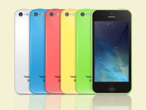 iPhone 5C Templates Vector (Front and Back)