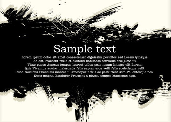 Black Splashed Ink Grunge Background Vector 01