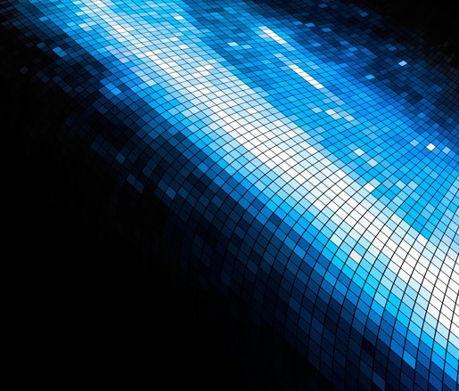 Blue Technology Glowing Mosaics Background Vector