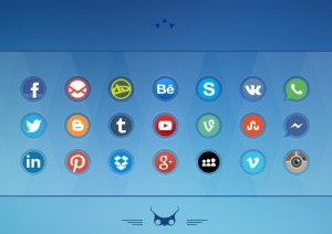 21 Circular Social Media Icons