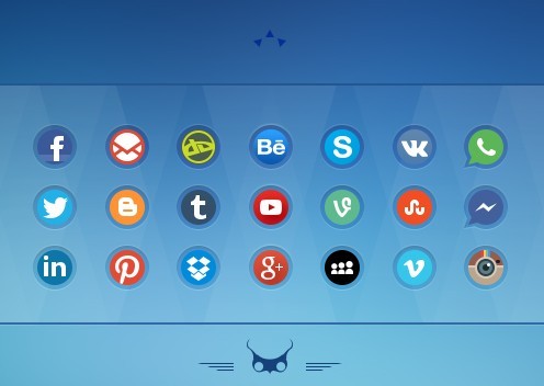 21 Circular Social Media Icons