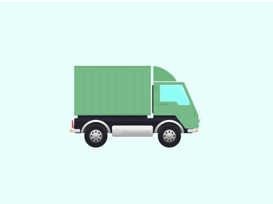 Express Delivery Truck Icon PSD