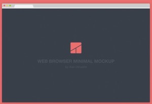Flat Minimal Chrome Browser Mockup PSD