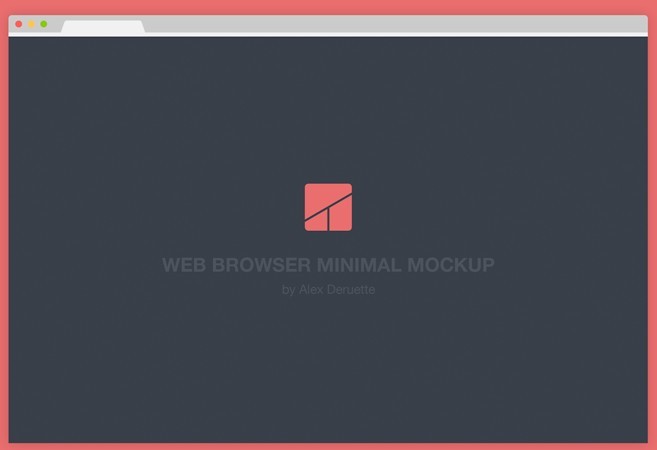 Flat Minimal Chrome Browser Mockup PSD