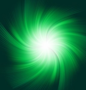 Green Radial Lights Background Vector 02