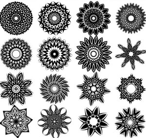 Set Of Vector Black Tribal Patterns