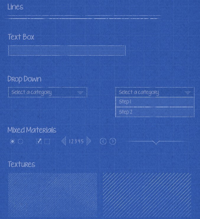 Website Blueprint Wireframe PSD